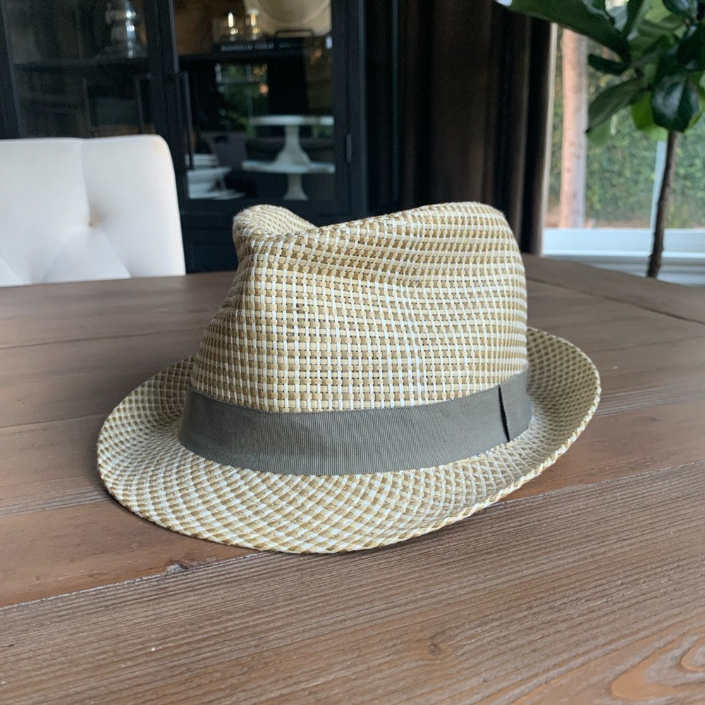 Women's Trendy Woven Straw and Ribbon Fedora Hat